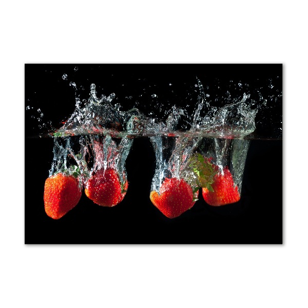 Print on acrylic Strawberries under water