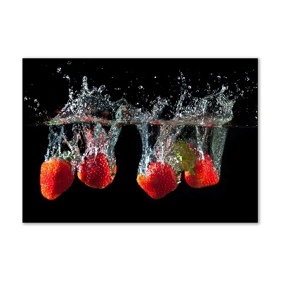 Print on acrylic Strawberries under water