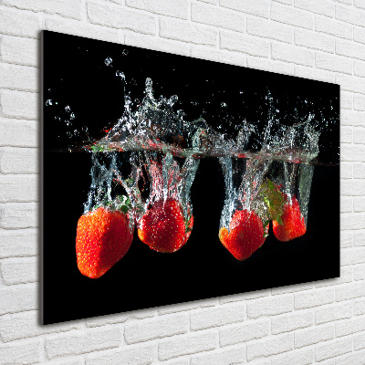 Print on acrylic Strawberries under water