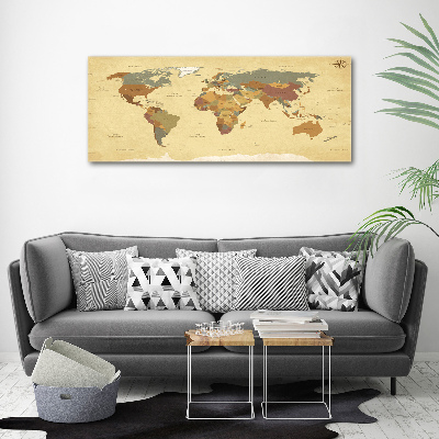 Acrylic print Political map