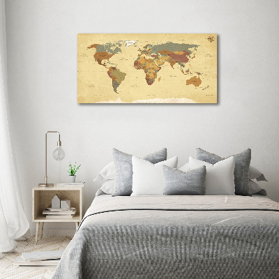 Acrylic print Political map