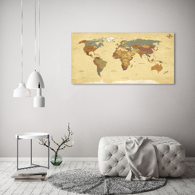 Acrylic print Political map