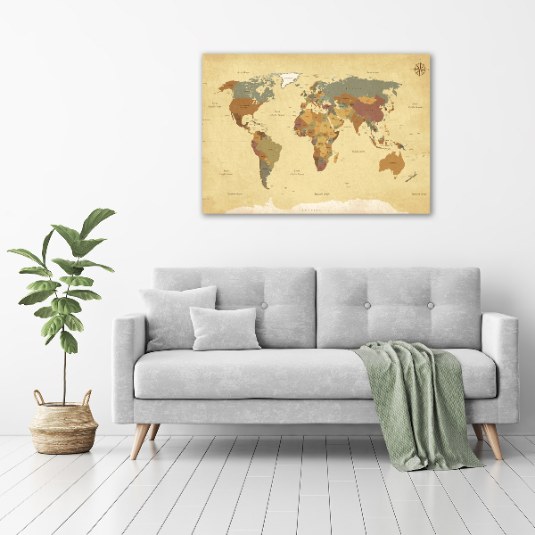 Acrylic print Political map