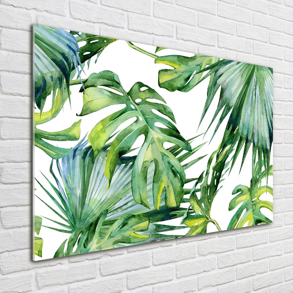 Acrylic wall art Tropical leaves