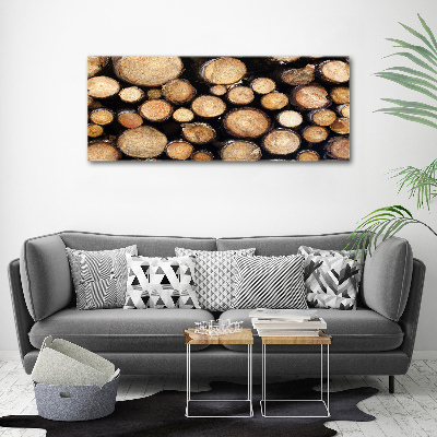 Glass acrylic wall art Logs