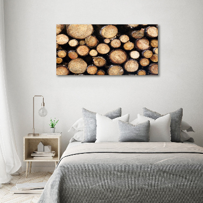 Glass acrylic wall art Logs