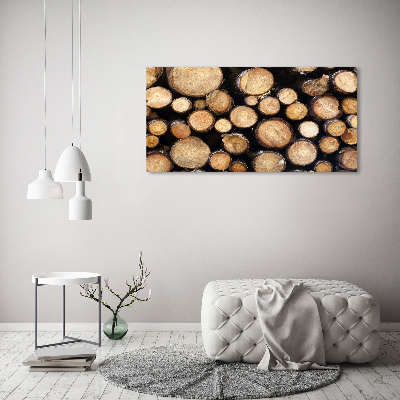 Glass acrylic wall art Logs