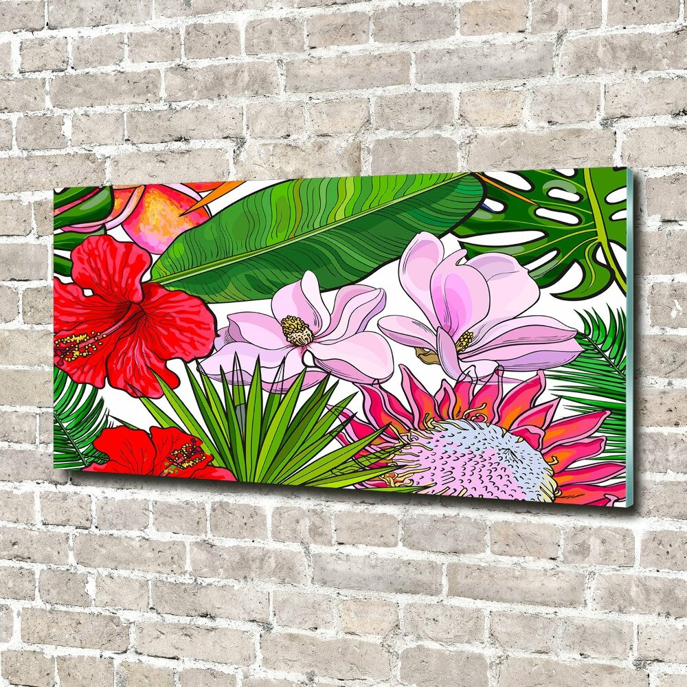 Acrylic print Hawaiian flowers