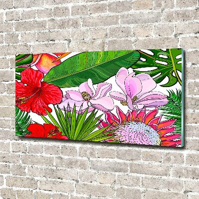 Acrylic print Hawaiian flowers