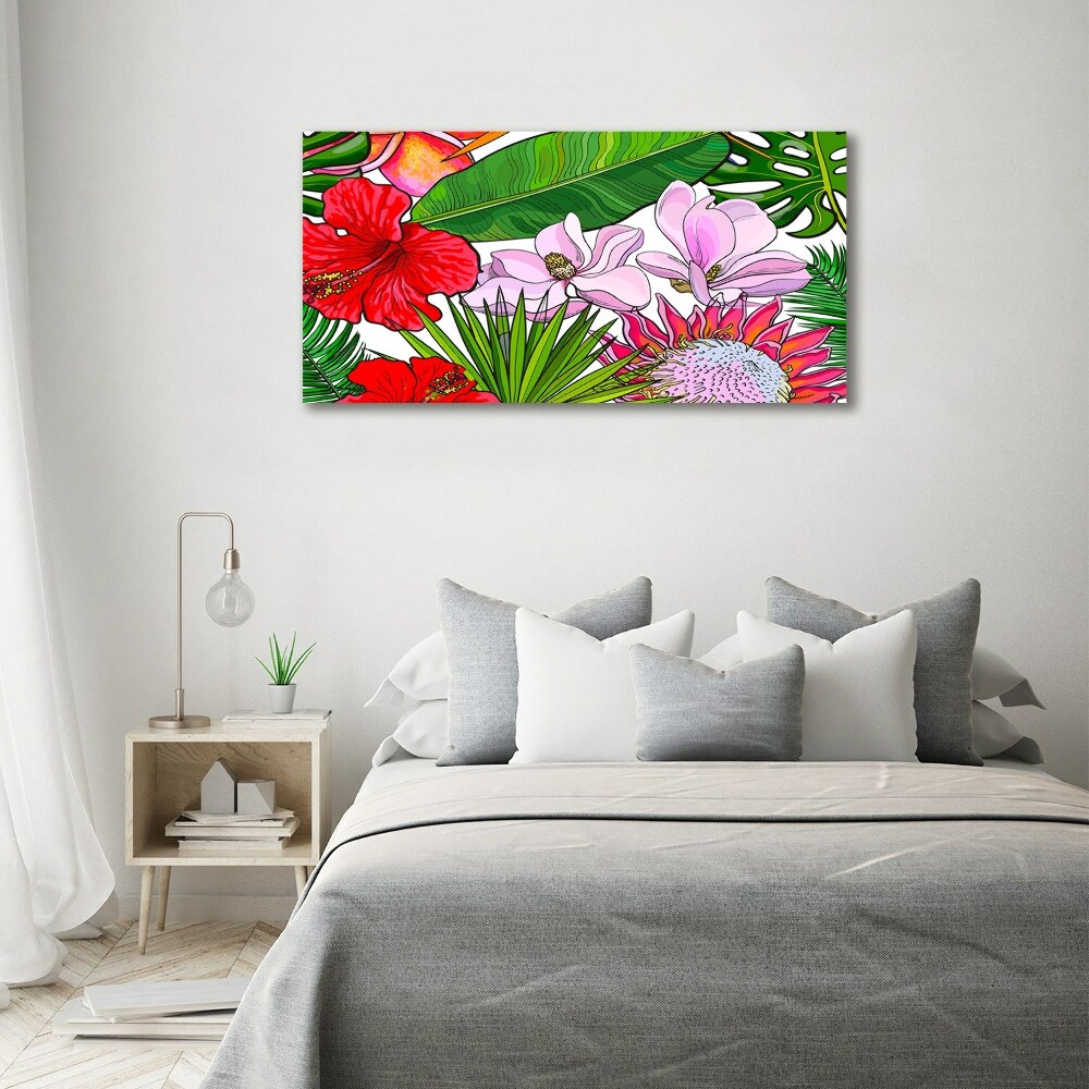 Acrylic print Hawaiian flowers