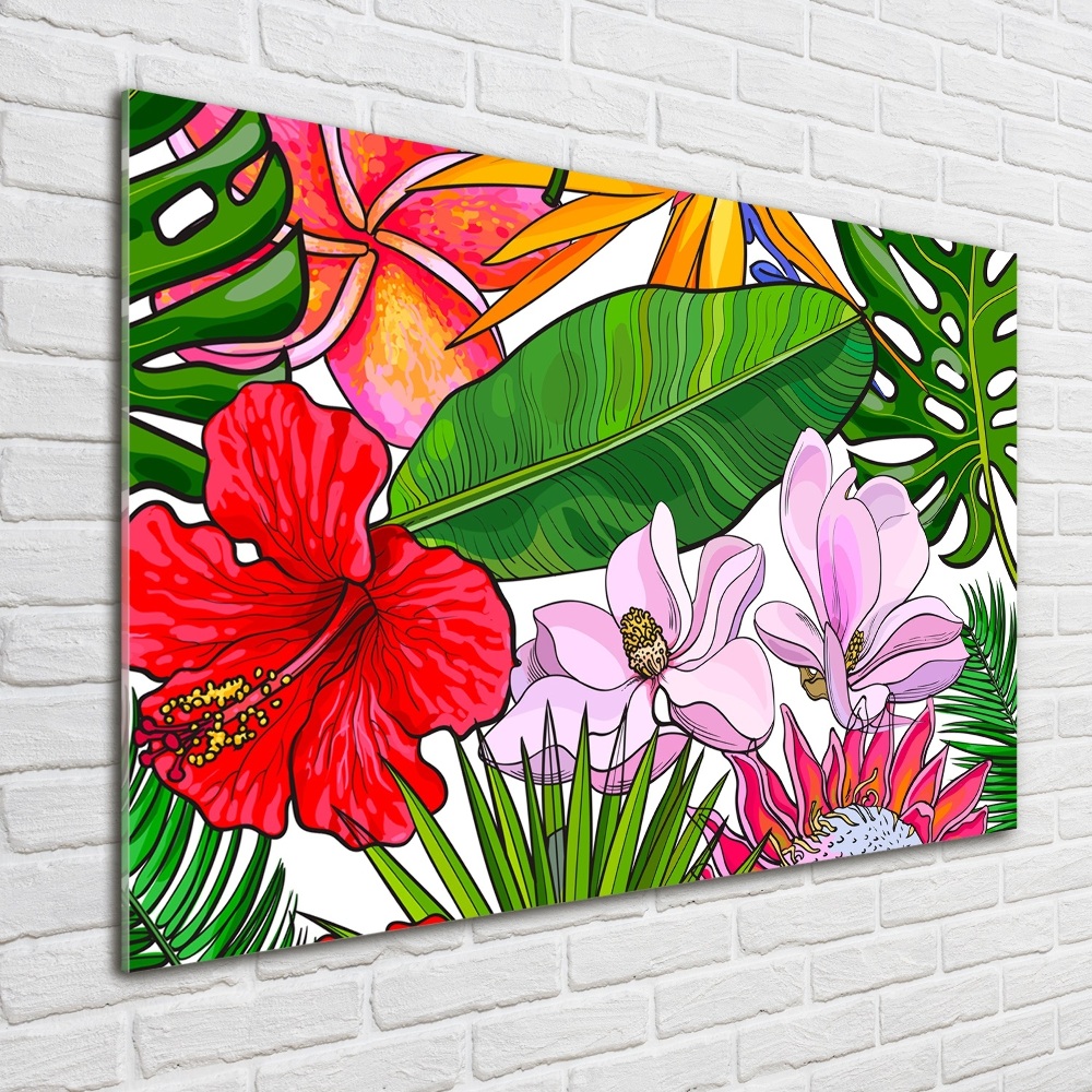 Acrylic print Hawaiian flowers