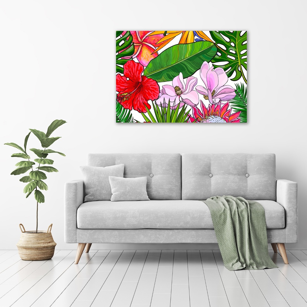 Acrylic print Hawaiian flowers