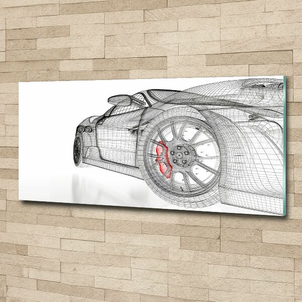 Print on acrylic Mesh of the car