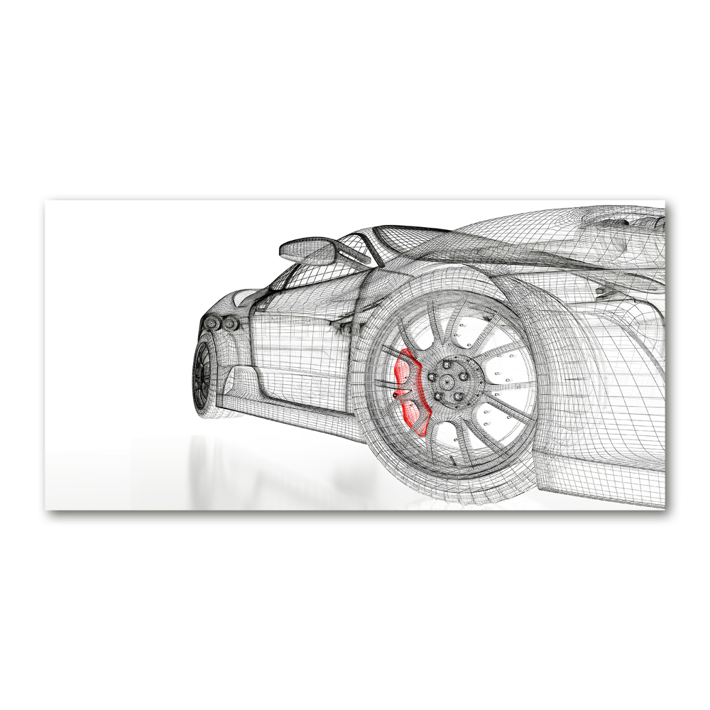 Print on acrylic Mesh of the car