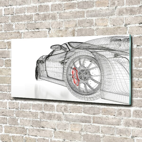 Print on acrylic Mesh of the car