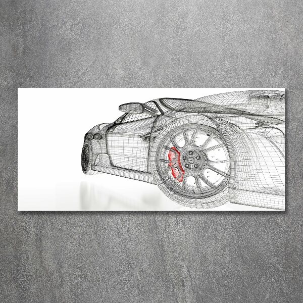 Print on acrylic Mesh of the car