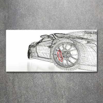 Print on acrylic Mesh of the car