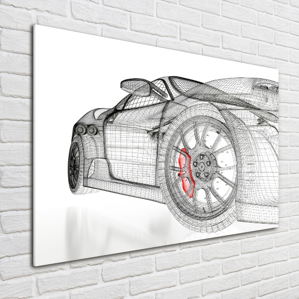 Print on acrylic Mesh of the car