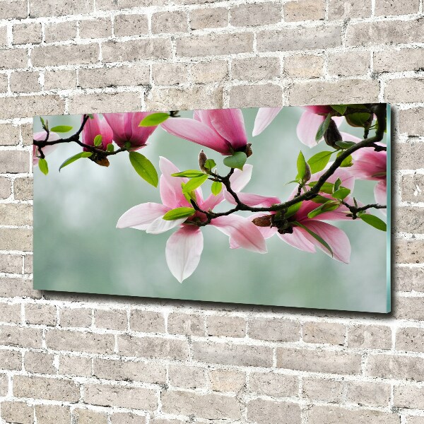 Glass acrylic wall art Magnolia