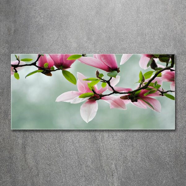 Glass acrylic wall art Magnolia