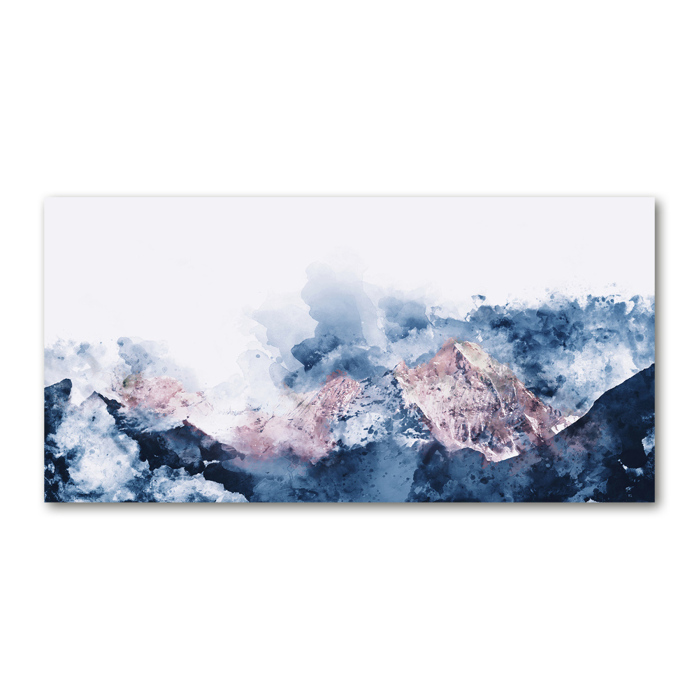 Glass acrylic wall art Mountain range