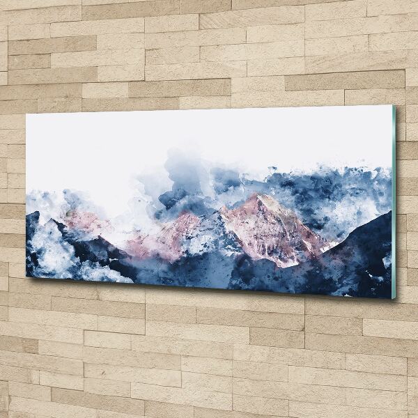 Glass acrylic wall art Mountain range