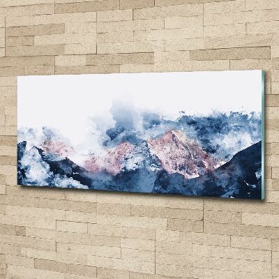 Glass acrylic wall art Mountain range