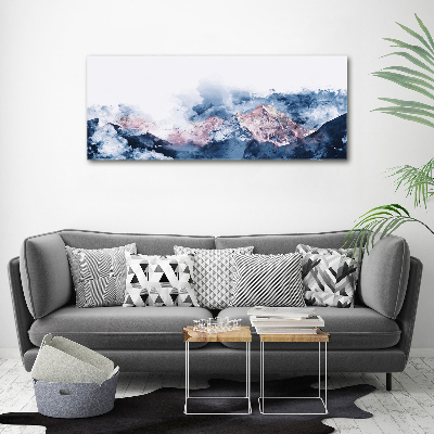 Glass acrylic wall art Mountain range