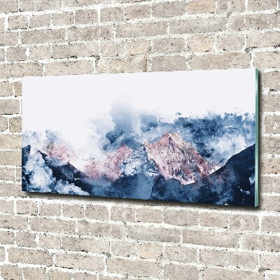 Glass acrylic wall art Mountain range