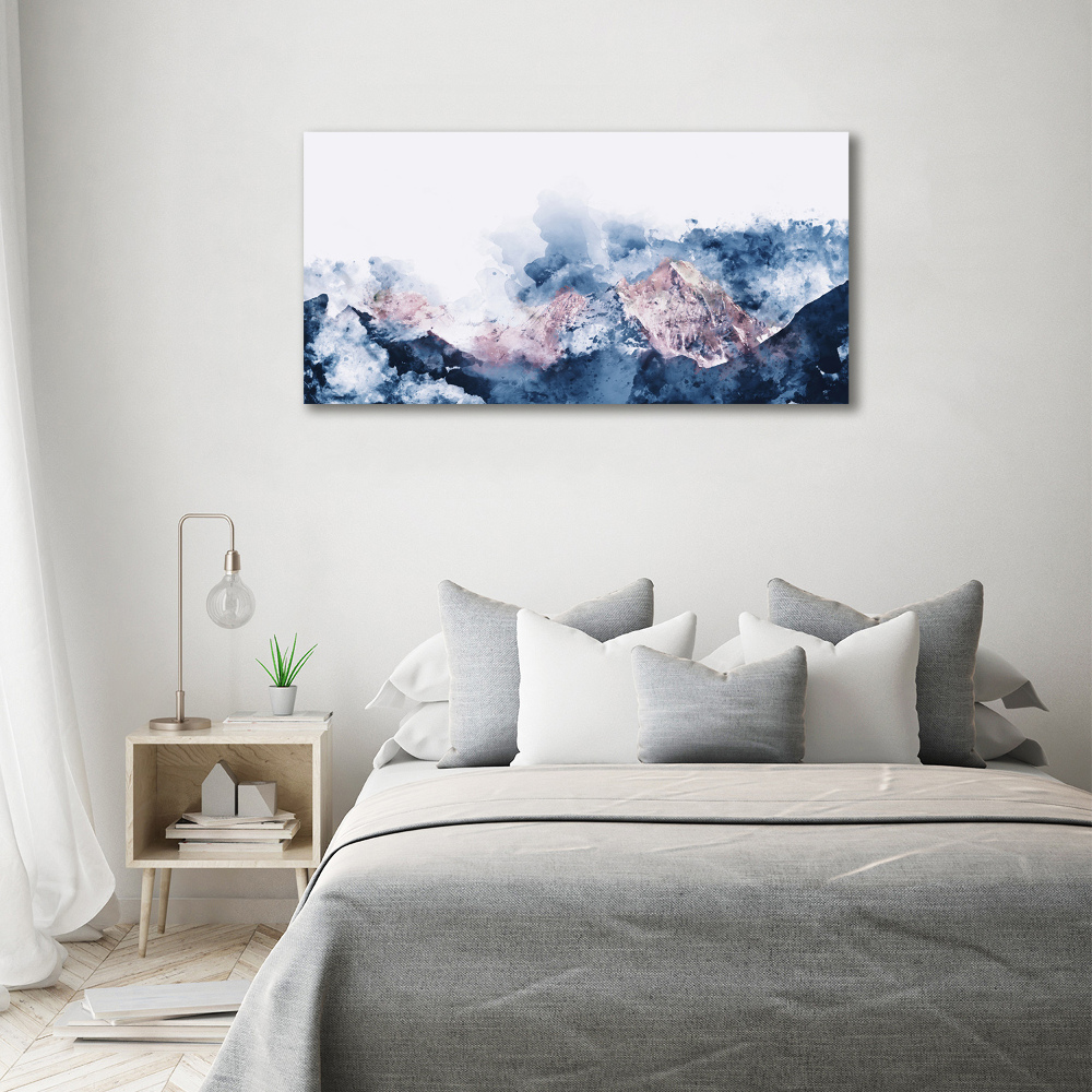 Glass acrylic wall art Mountain range