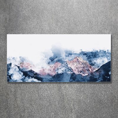 Glass acrylic wall art Mountain range