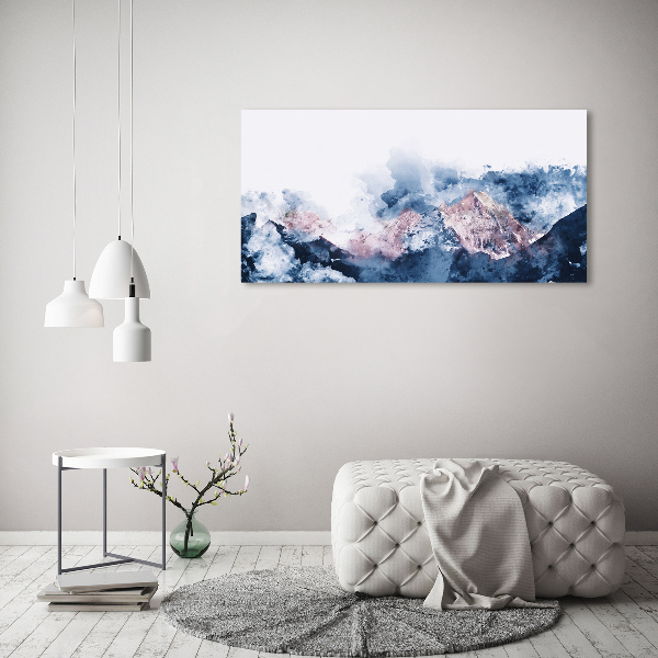 Glass acrylic wall art Mountain range