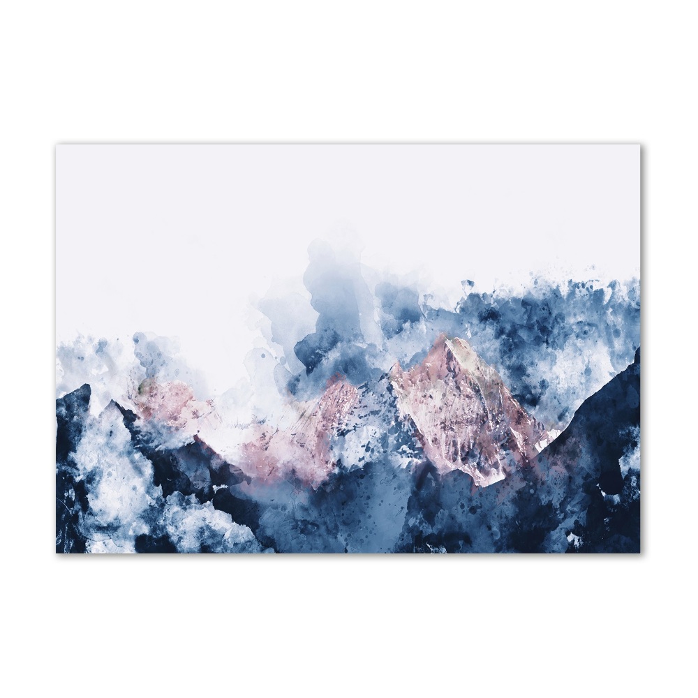 Glass acrylic wall art Mountain range