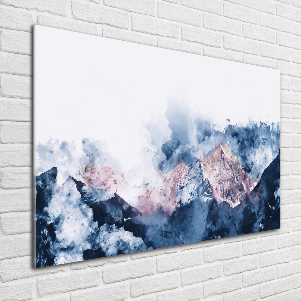 Glass acrylic wall art Mountain range