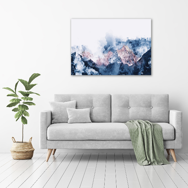 Glass acrylic wall art Mountain range