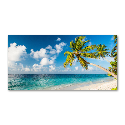 Glass acrylic wall art Maldives beach