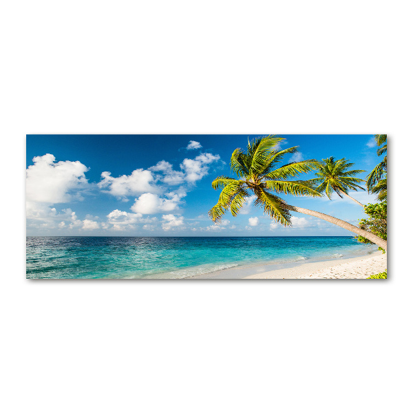 Glass acrylic wall art Maldives beach