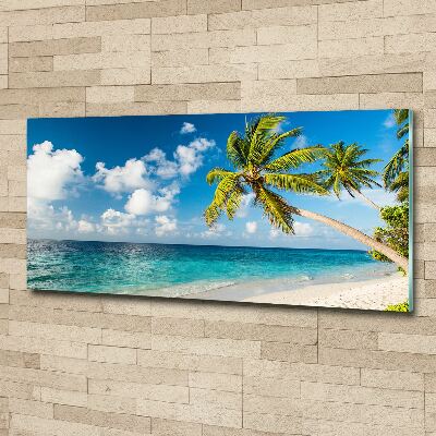 Glass acrylic wall art Maldives beach