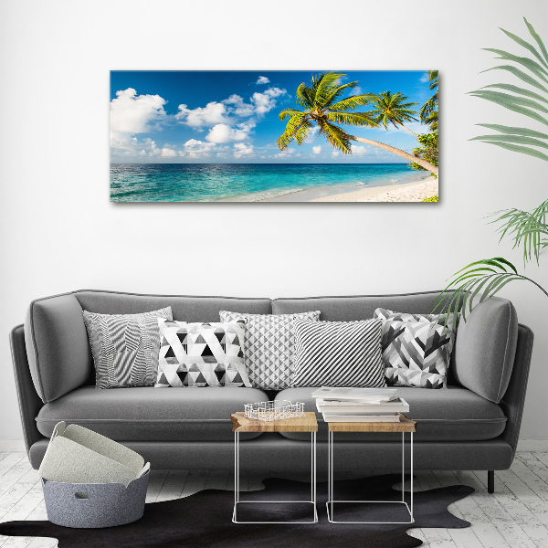 Glass acrylic wall art Maldives beach