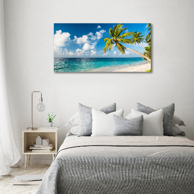 Glass acrylic wall art Maldives beach