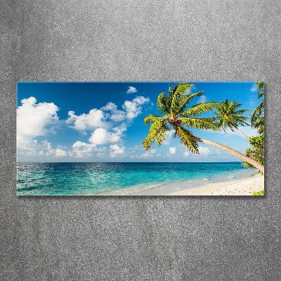 Glass acrylic wall art Maldives beach