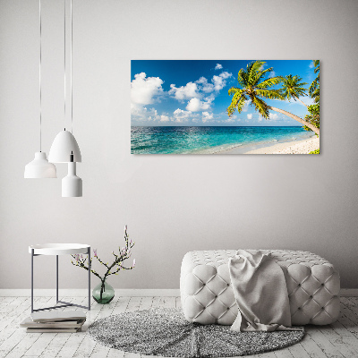 Glass acrylic wall art Maldives beach