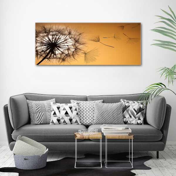 Glass acrylic wall art Dandelion