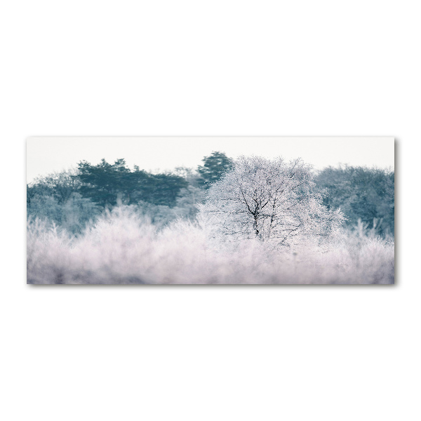 Glass acrylic wall art Winter trees