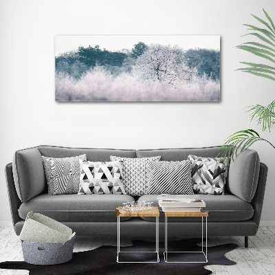 Glass acrylic wall art Winter trees