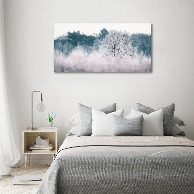 Glass acrylic wall art Winter trees