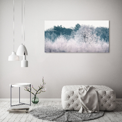 Glass acrylic wall art Winter trees