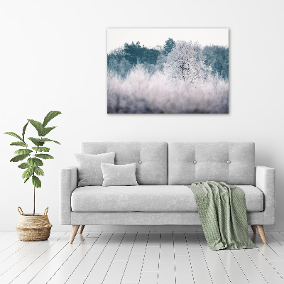 Glass acrylic wall art Winter trees