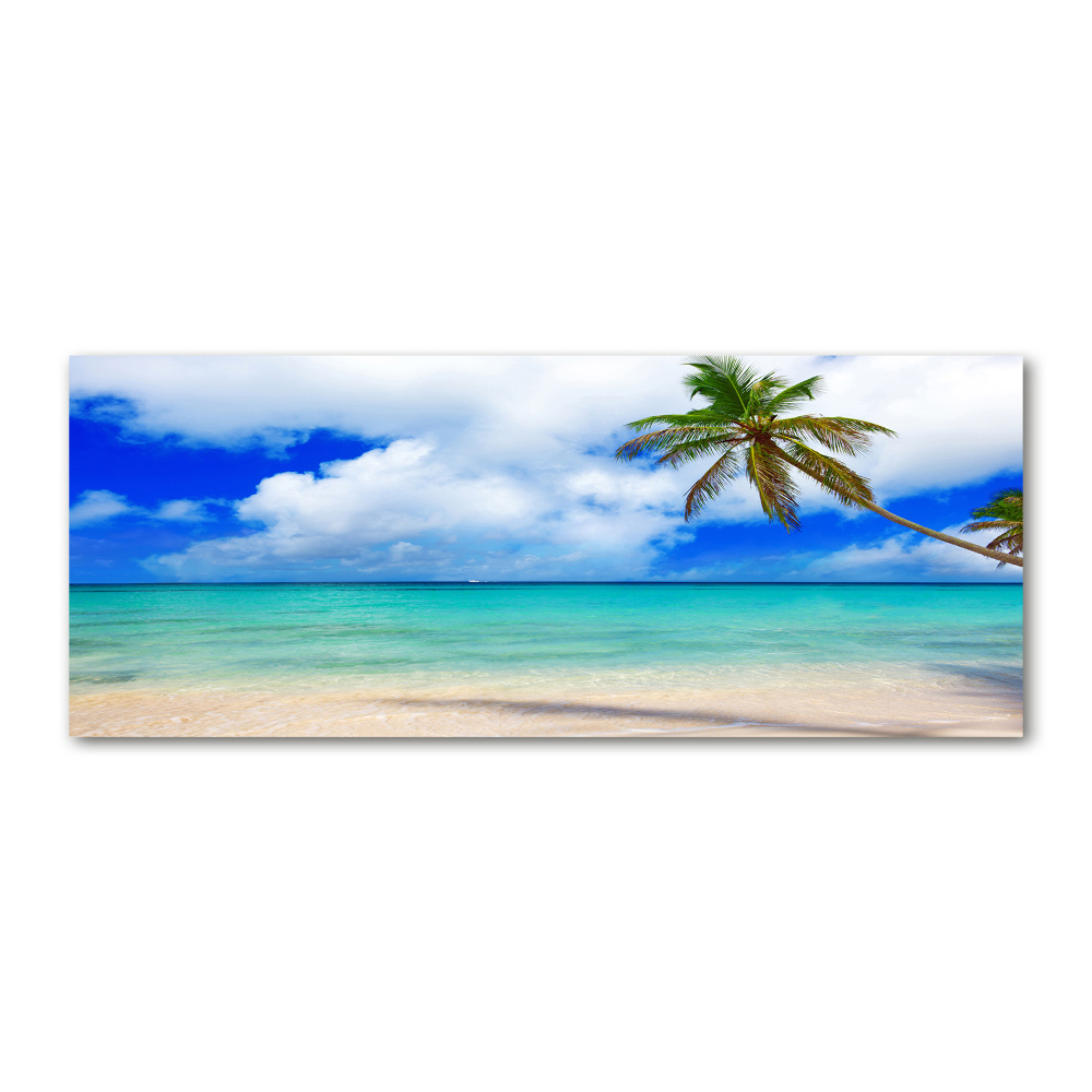 Glass acrylic wall art Caribbean beach