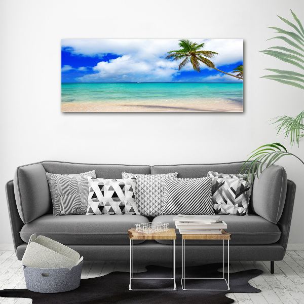 Glass acrylic wall art Caribbean beach